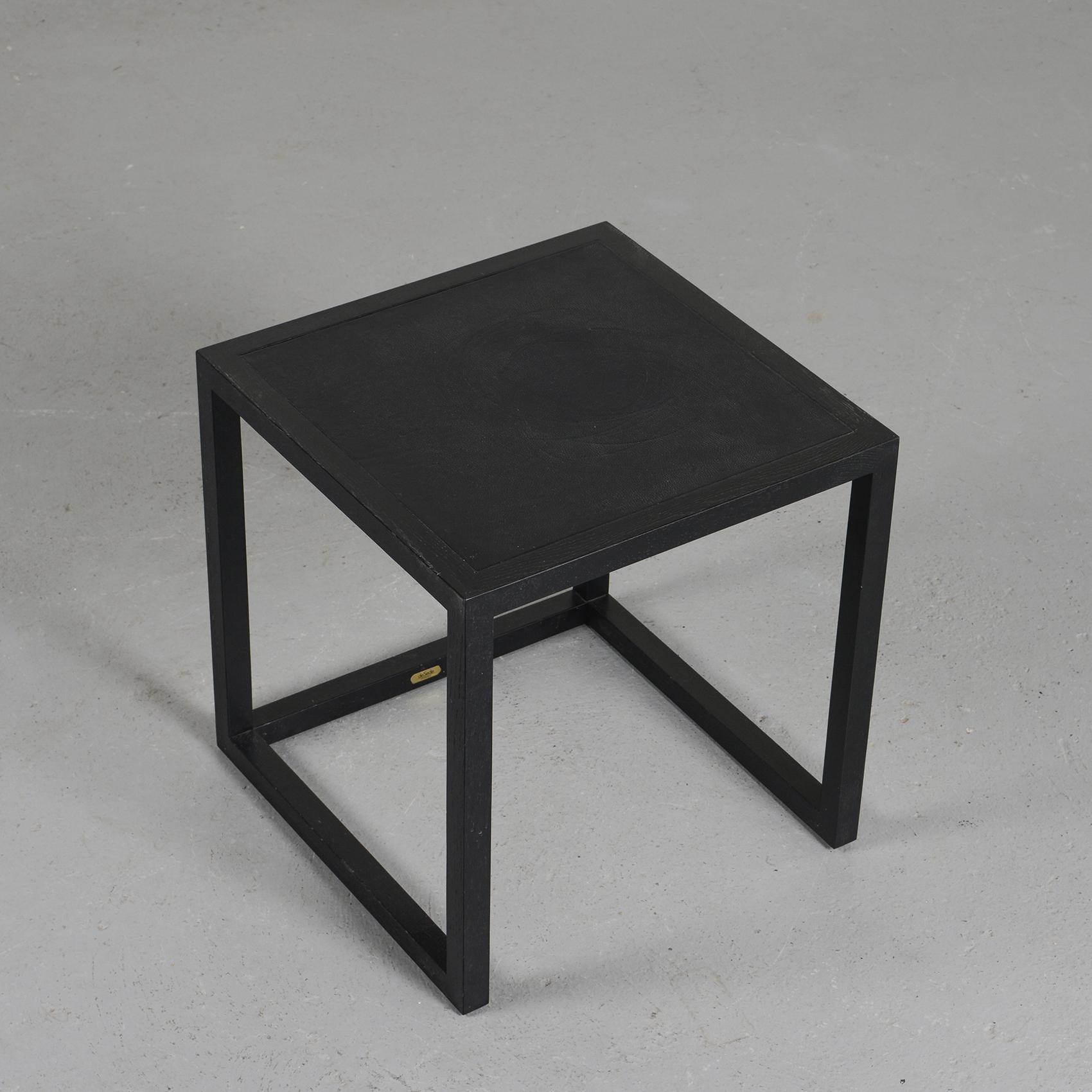 Limited Series Wood and Leather Nesting Tables by Stefan Zwicky for De Sede For Sale 1