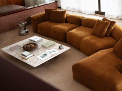 Tavolino Tacchini in alluminio cromato lucido in edizione limitata di Roberto Sironi