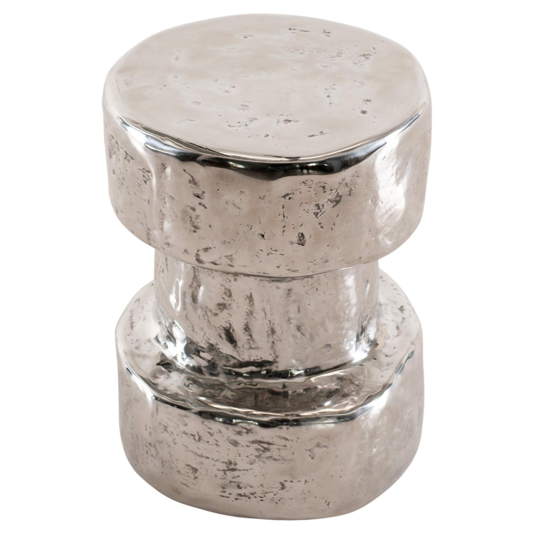 Tavolino Tacchini in alluminio cromato lucido in edizione limitata di Roberto Sironi in vendita