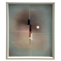 Vente limitée bohème géométrique minimaliste abstraite huile sur toile