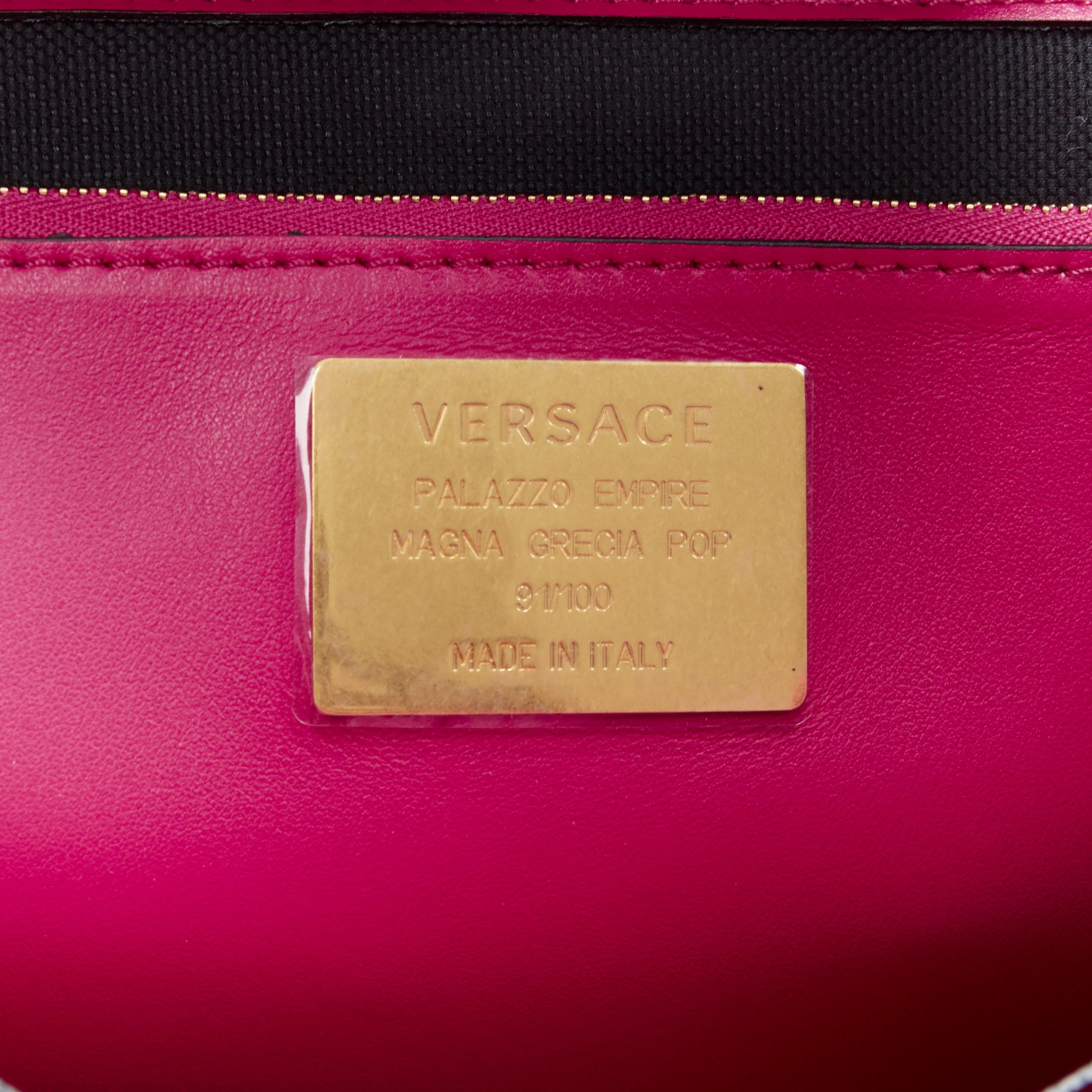 bolso satchel limitado VERSACE Palazzo Empire Medium Greca Magna Pop Medusa púrpura 5