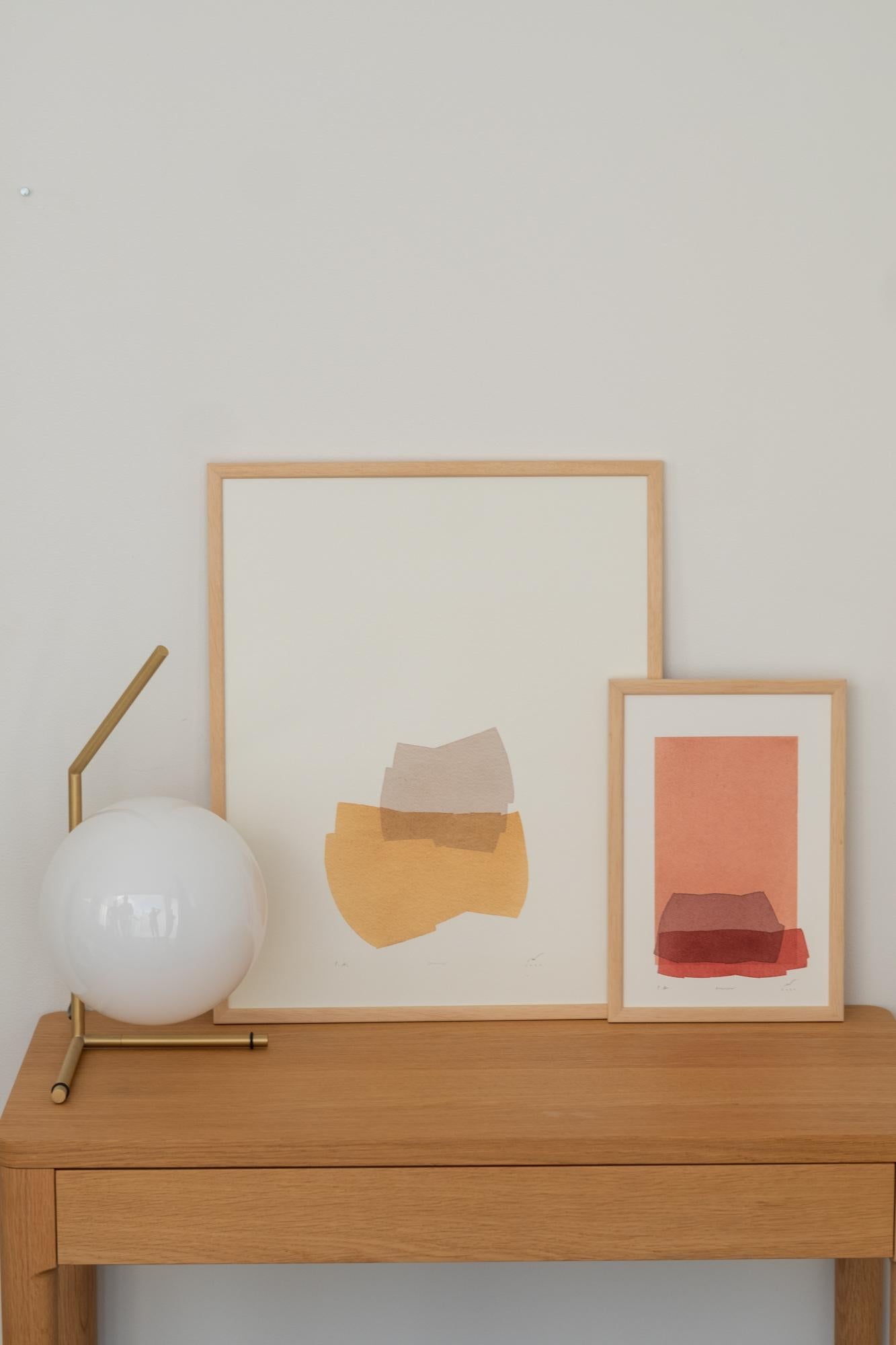 LIMMA - Minimalistischer moderner Aquarelldruck im Zustand „Neu“ im Angebot in Lisboa, Lisboa