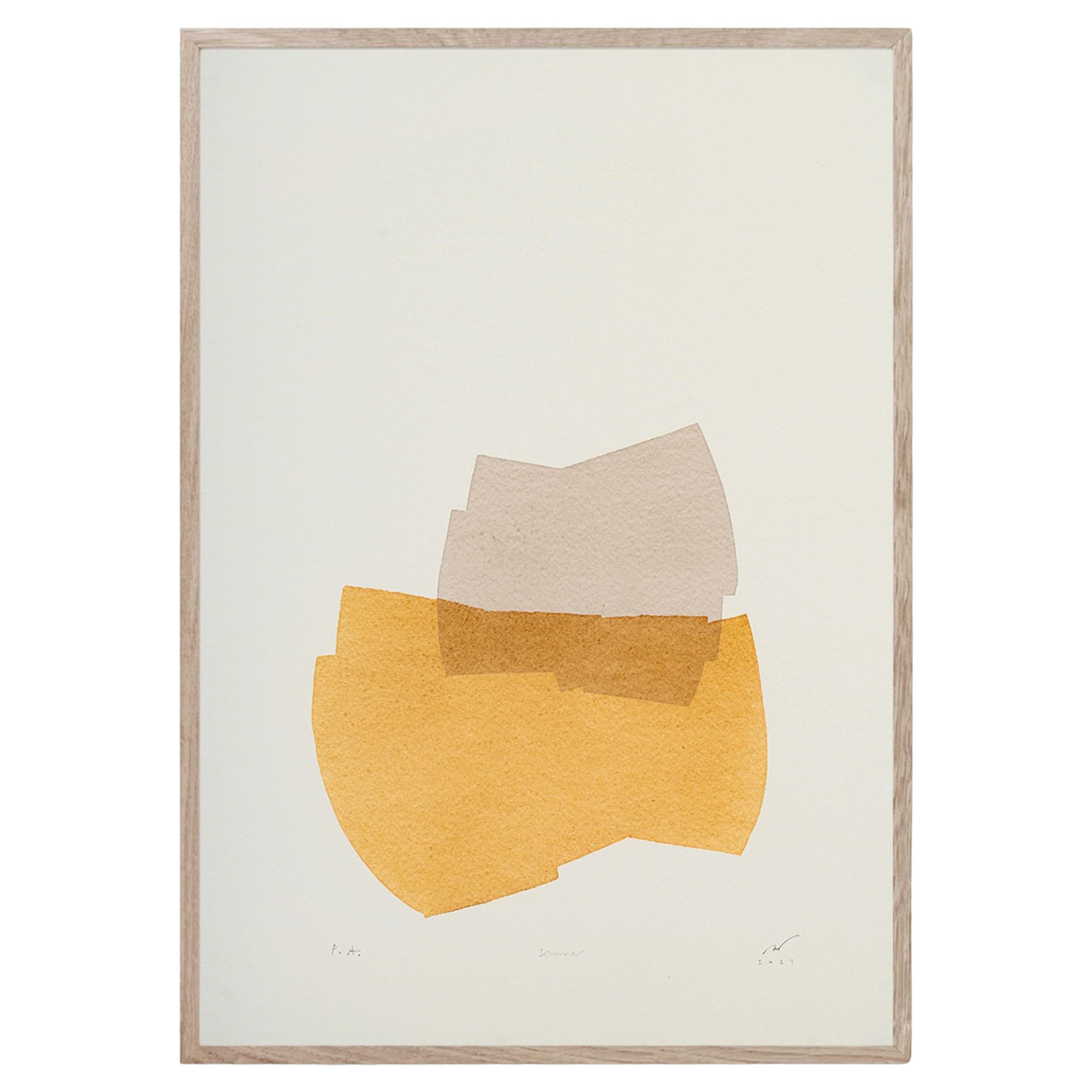 LIMMA - Minimalistischer moderner Aquarelldruck