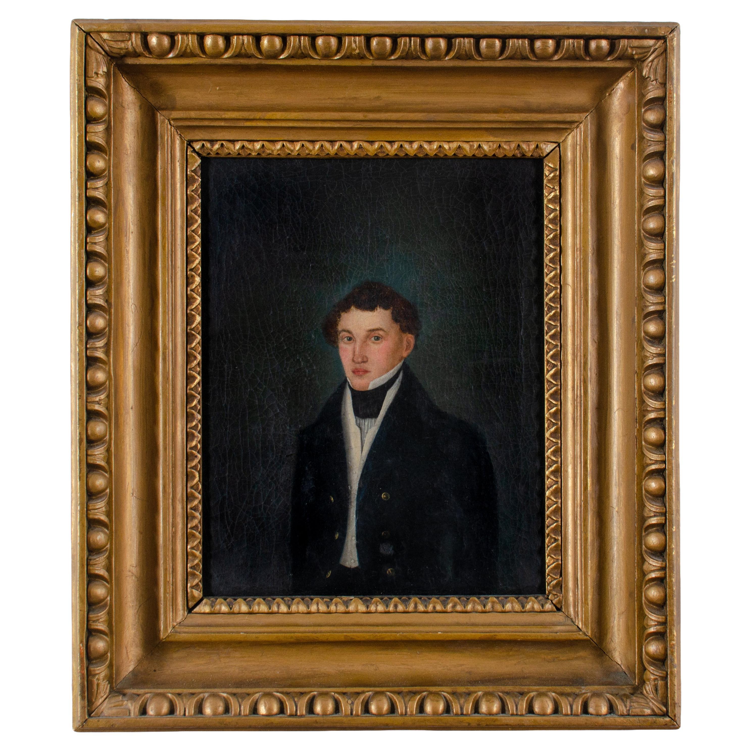 Limner, Porträt eines jungen Gentleman, 19. Jahrhundert im Angebot