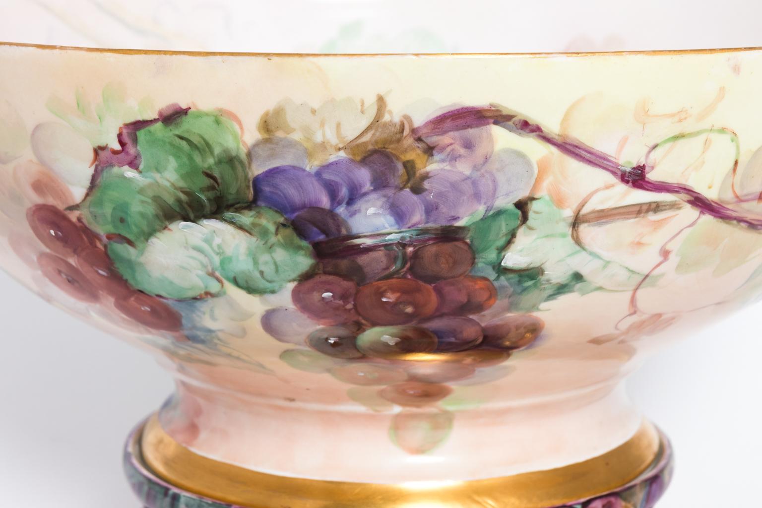 Limoge Punch Bowl with Matching Stand 4