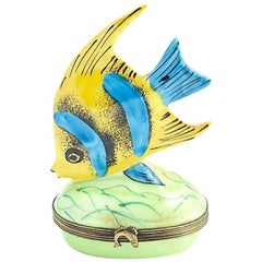 Vintage Limoges Angel Fish Trinket Box