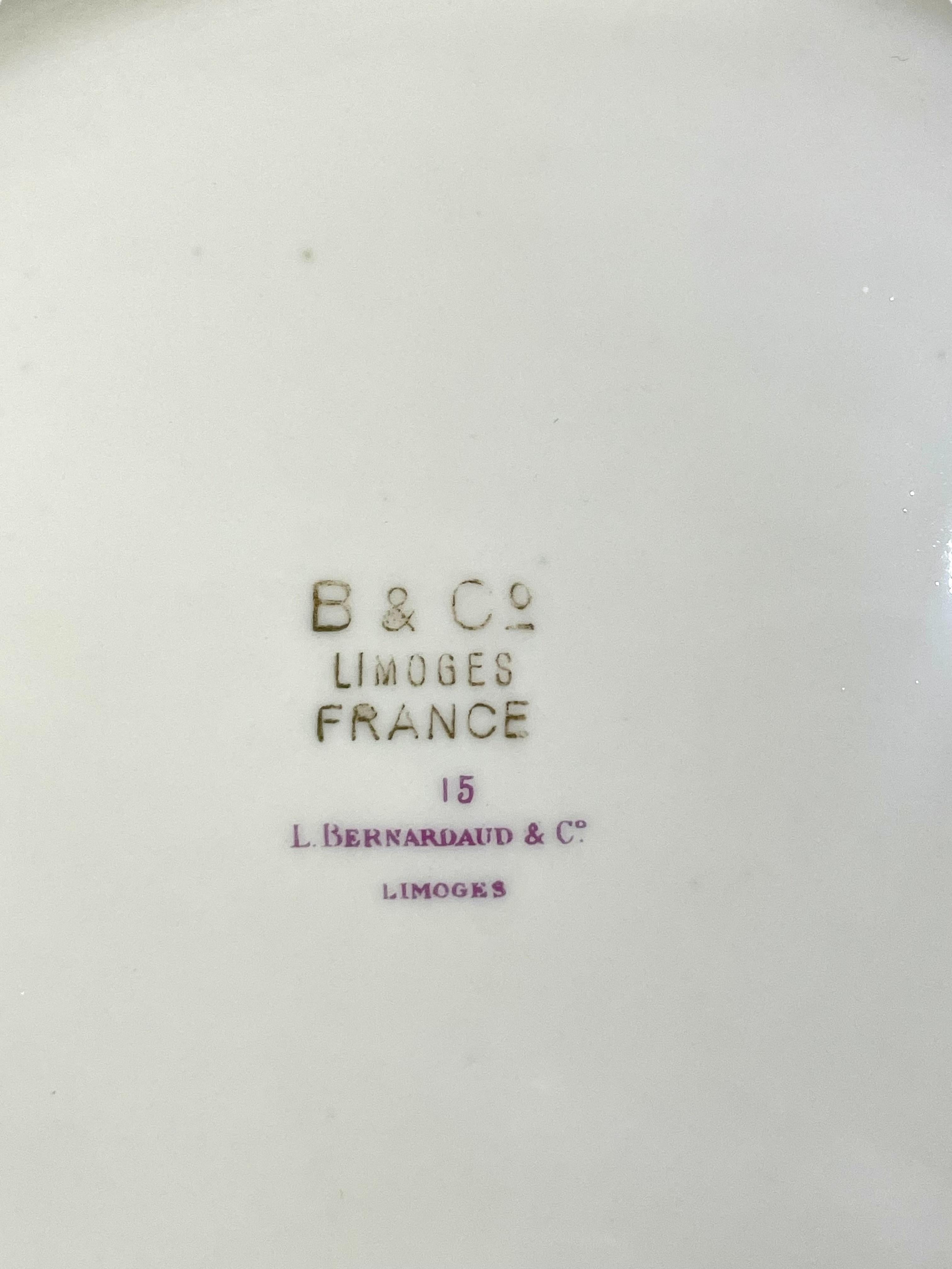 Francese Servizio da tavola di Limoges Bernardaud 62 pezzi in maiolica fine in vendita
