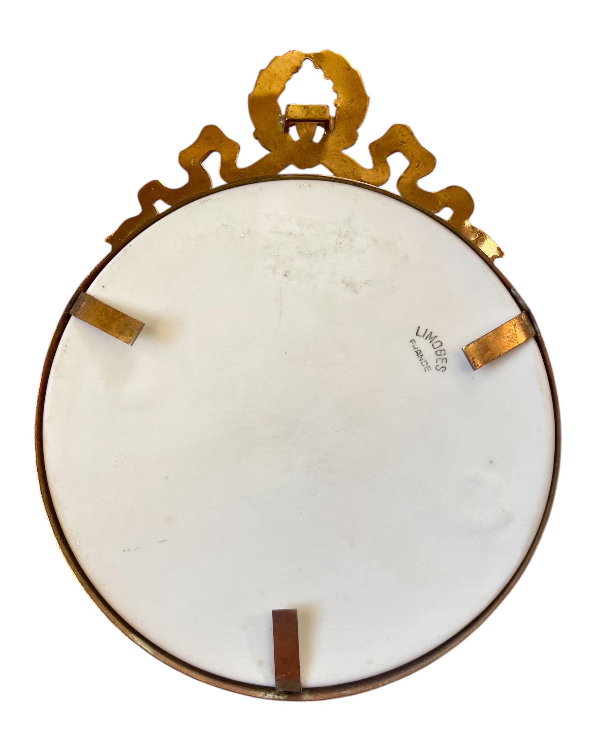 Limoges - Blumenstrauß auf Porzellan im Zustand „Gut“ im Angebot in Beaune, FR