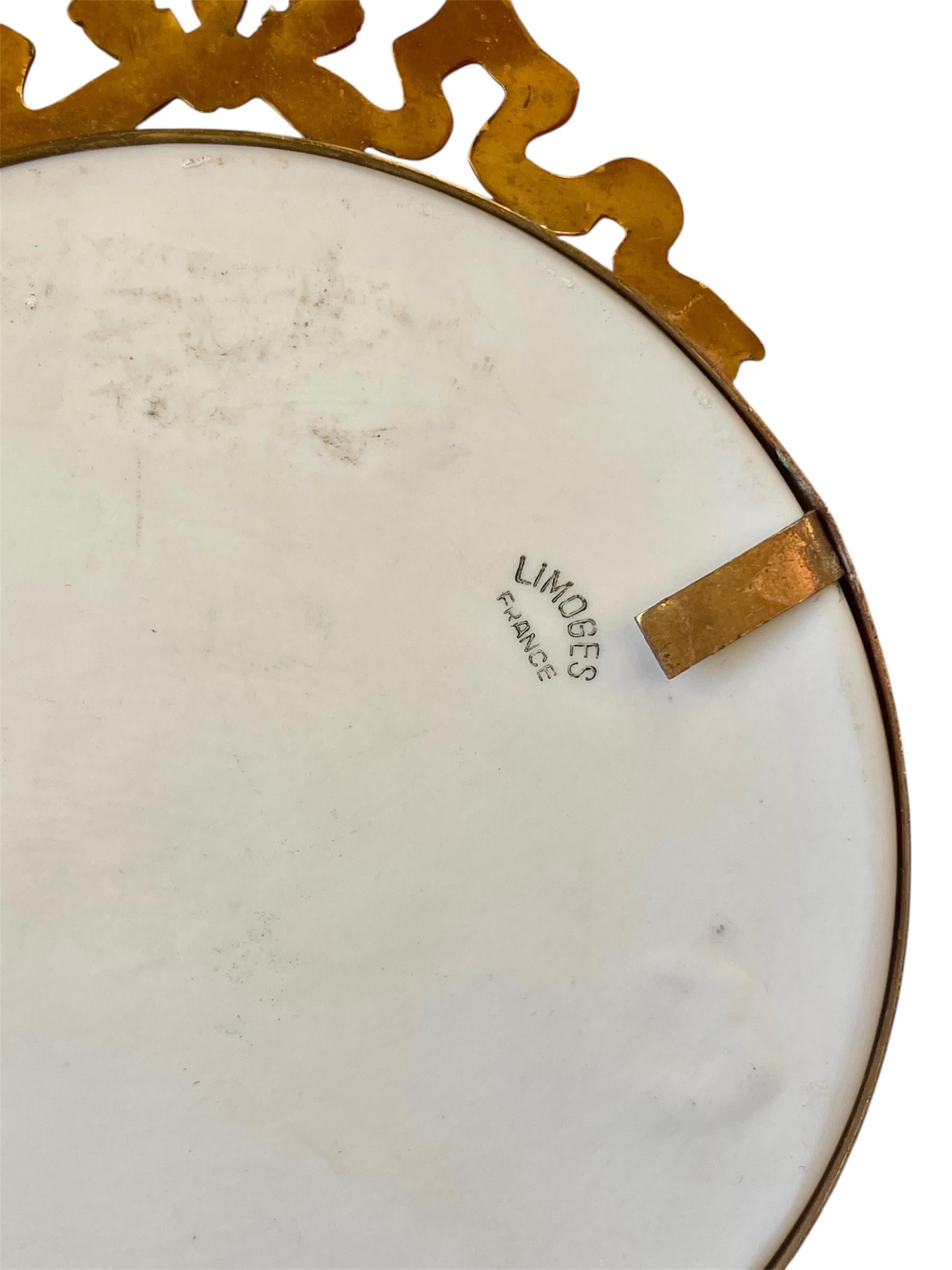 Limoges - Blumenstrauß auf Porzellan (20. Jahrhundert) im Angebot