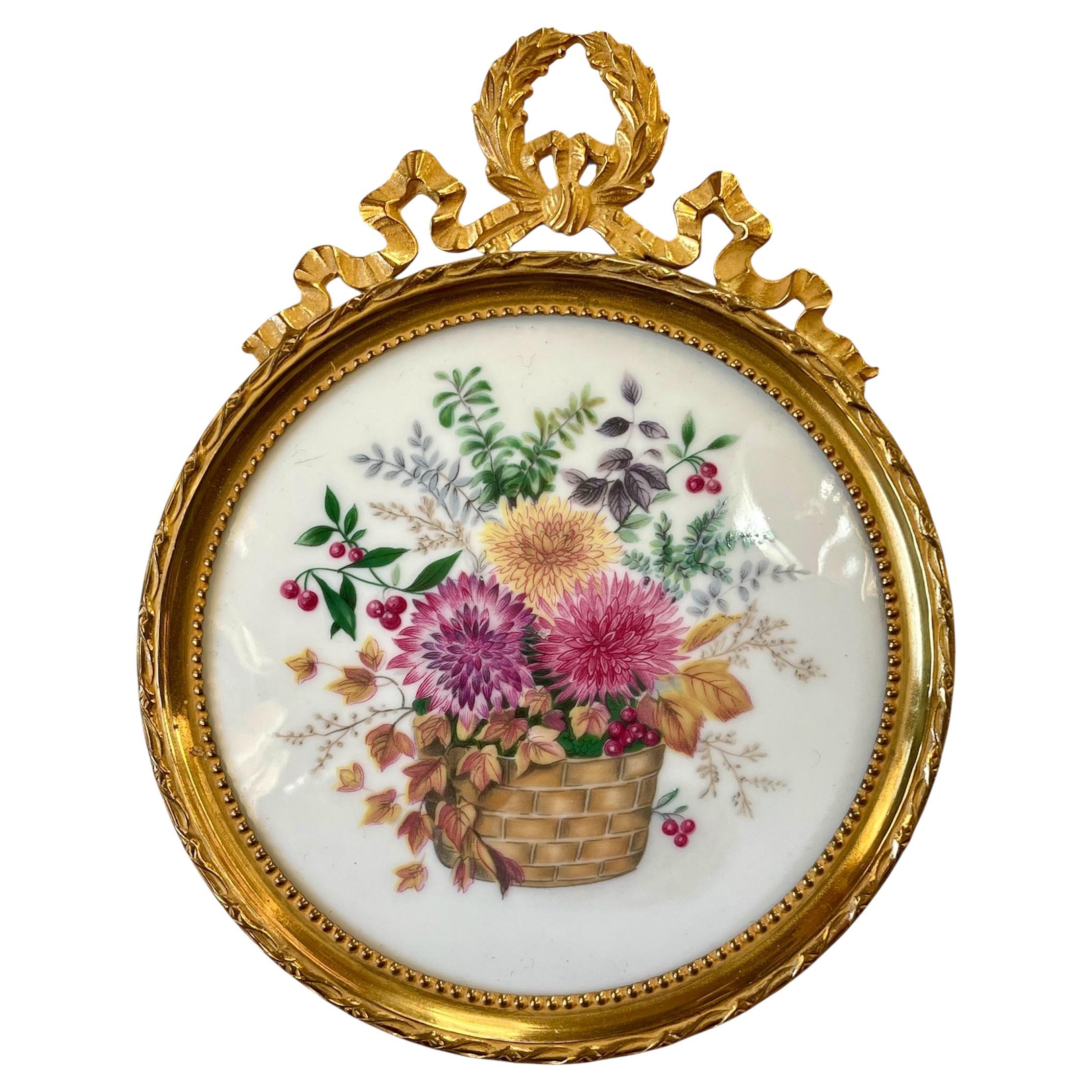 Limoges - Bouquet Of Flowers On Porcelain