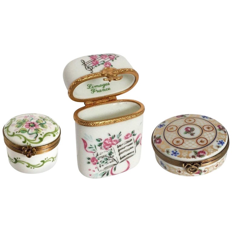 Limoges Box Collection, Set of 3 at 1stDibs limoges boxes