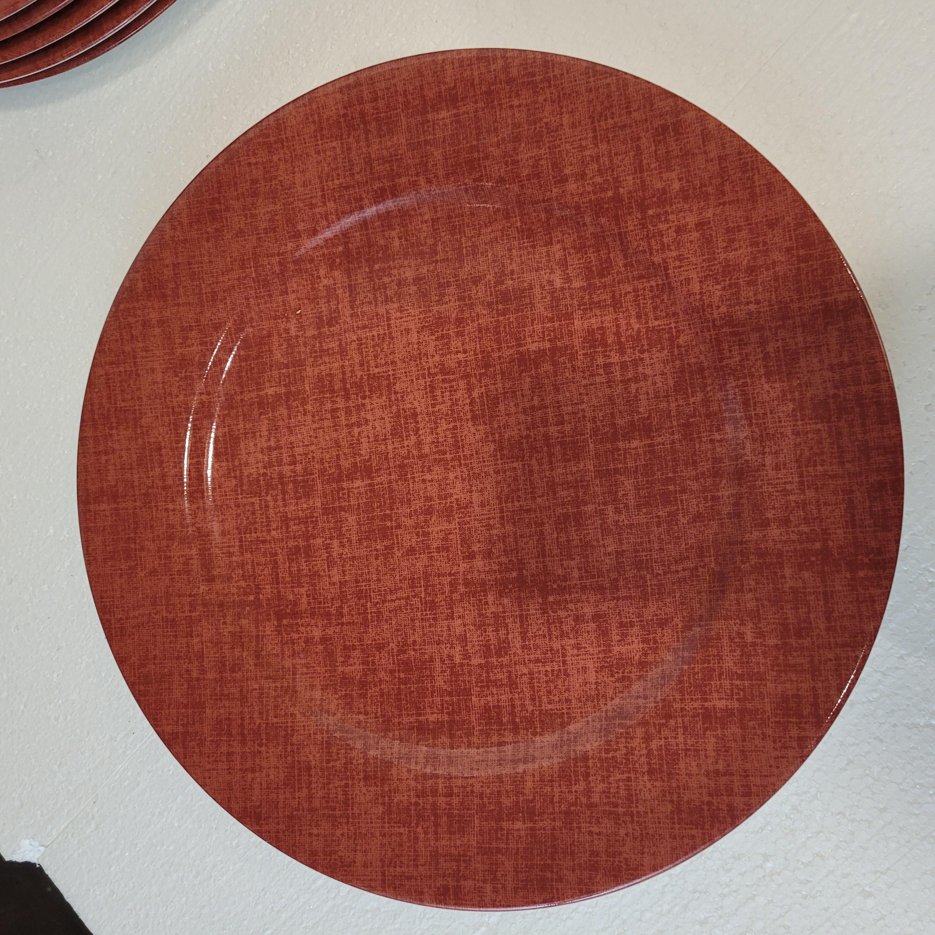 Limoges Burgund Les Toilés Porzellanunterteller, Patrick Frey im Angebot 7