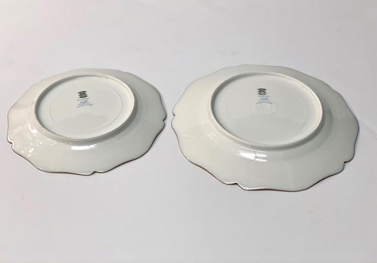 Limoges Cobalt and Gold Salad or Dessert Plates, Set of 12 In Good Condition In Pasadena, CA