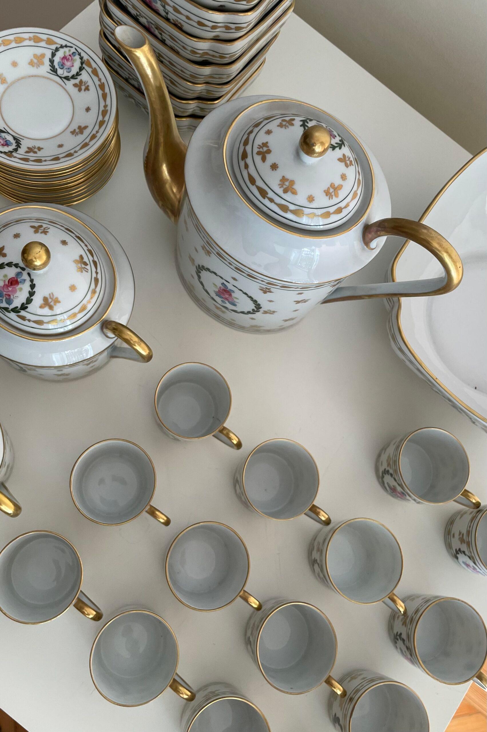 Limoges Kaffee-Service im Zustand „Gut“ im Angebot in MADRID, ES