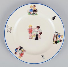 Limoges, Digoin & Sarreguemines, France. Children's porcelain dinnerware.