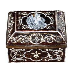 Limoges Enamel Keepsake Box. Second part of the 19th Century.