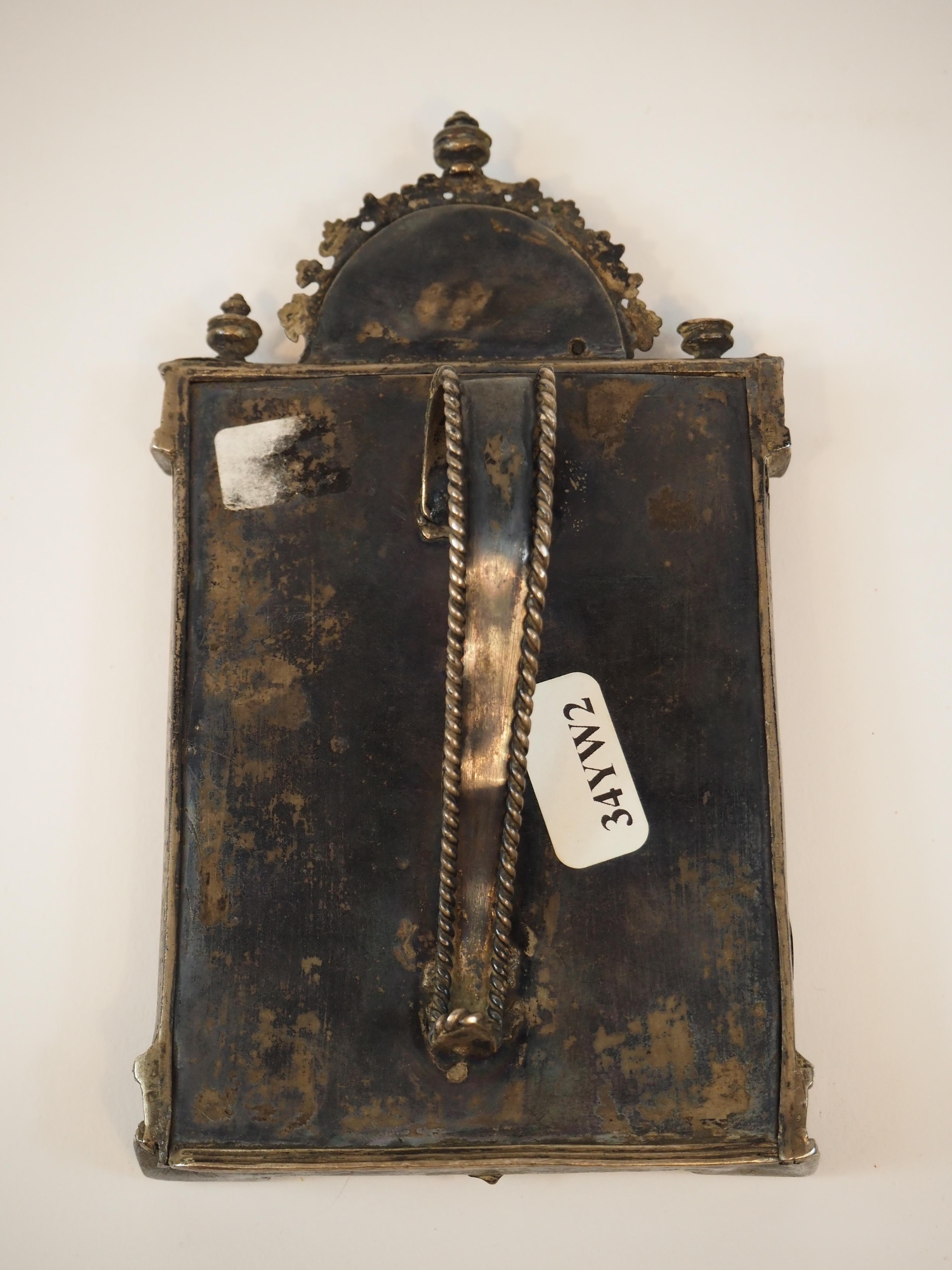 Cuivre Plaque en émail de Limoges, Assumption of Mary, cadre en argent. France, vers 1600 en vente
