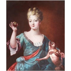 Limoges Enamel Portrait Plaque of Marie-Anne of Bourbon