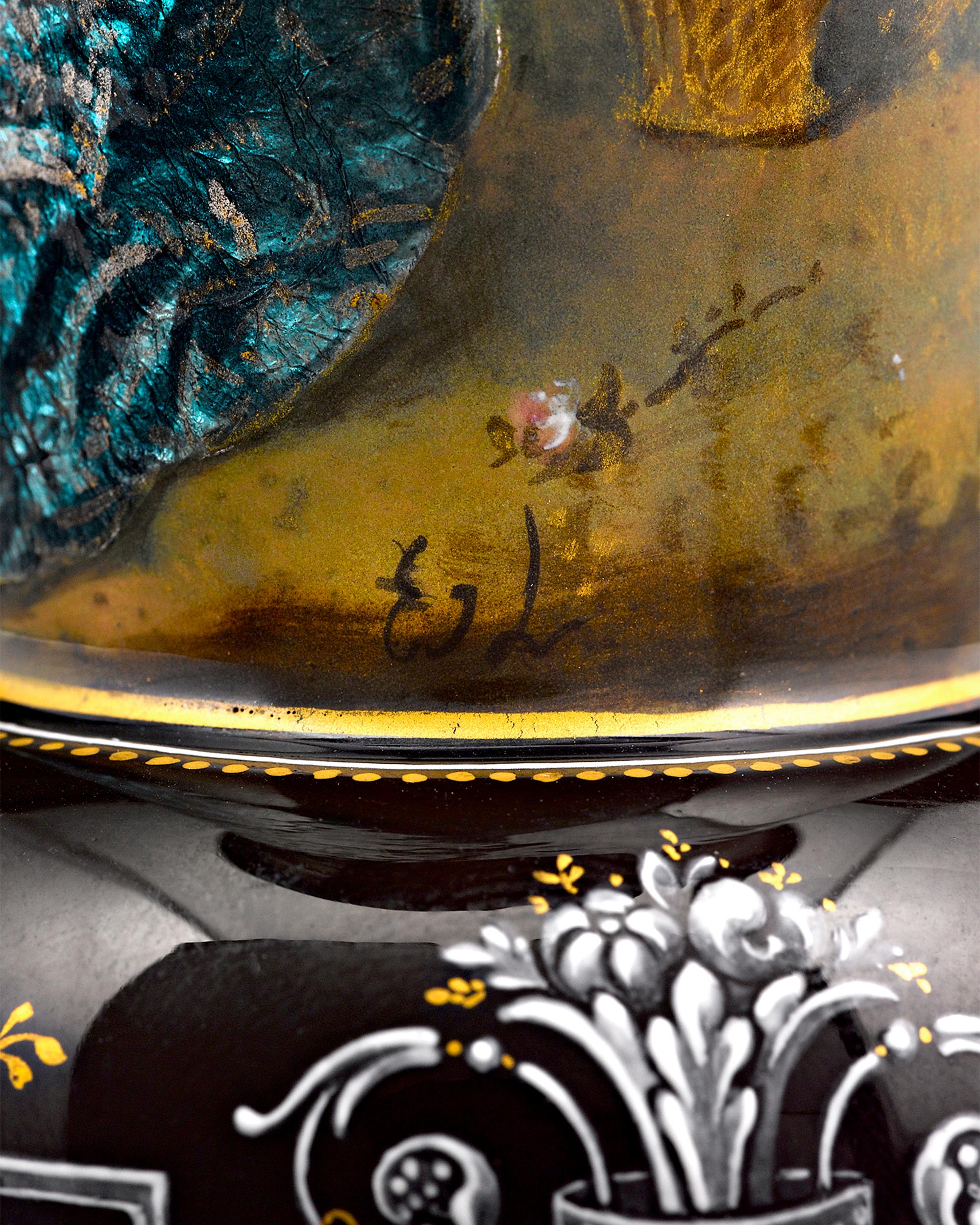 Limoges-Emaille-Vasen im Zustand „Hervorragend“ im Angebot in New Orleans, LA