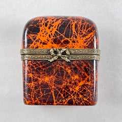 Limoges Enameled Porcelain Scent Chest Trinket Box