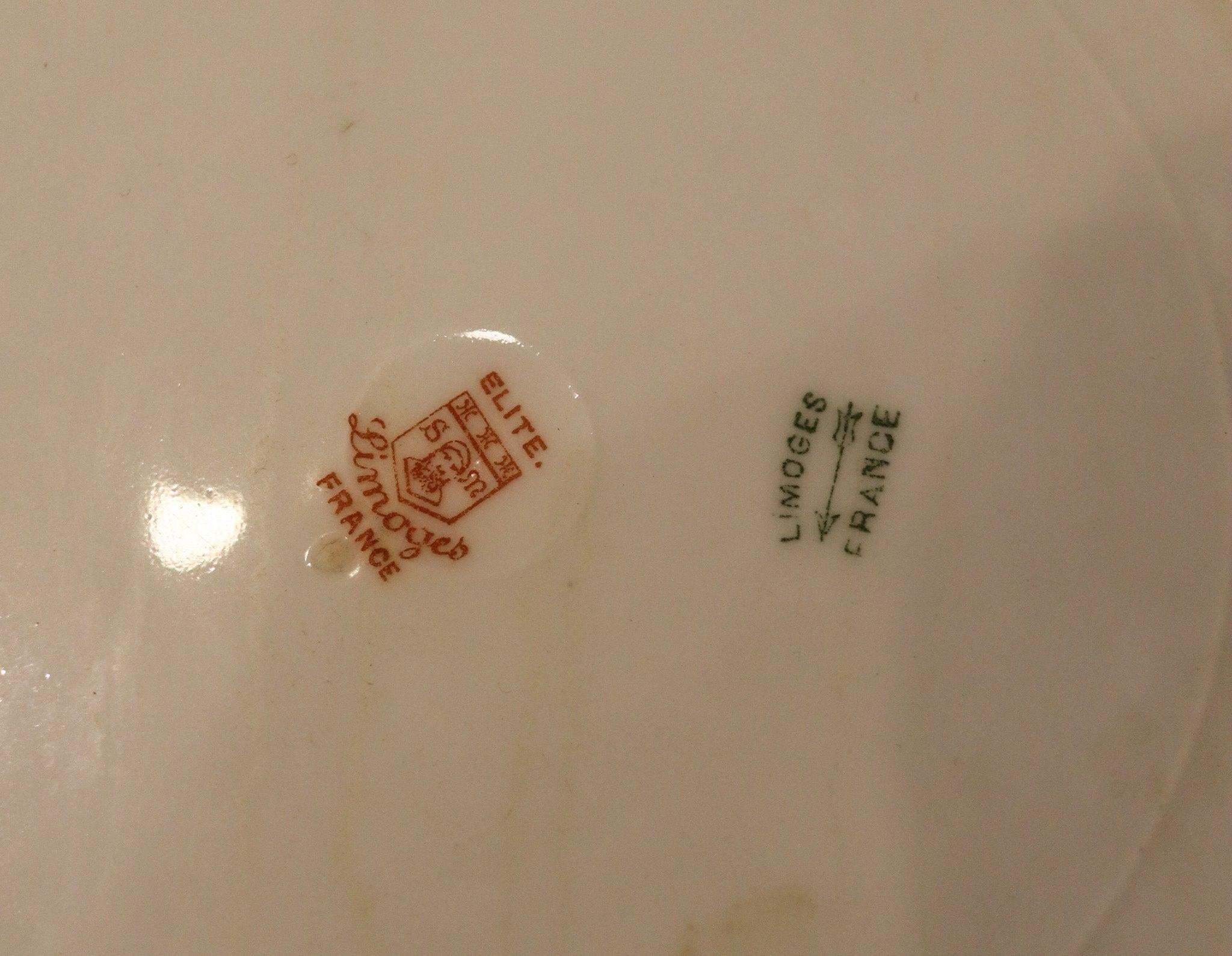 Limoges France 1900 Elite To Be. Plats en porcelaine blanche et plateau à poisson. en vente 5