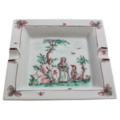 Zigarren-Aschenbecher- und Porzellanschale aus Limoges, Frankreich, Französisch-Künstler 1997