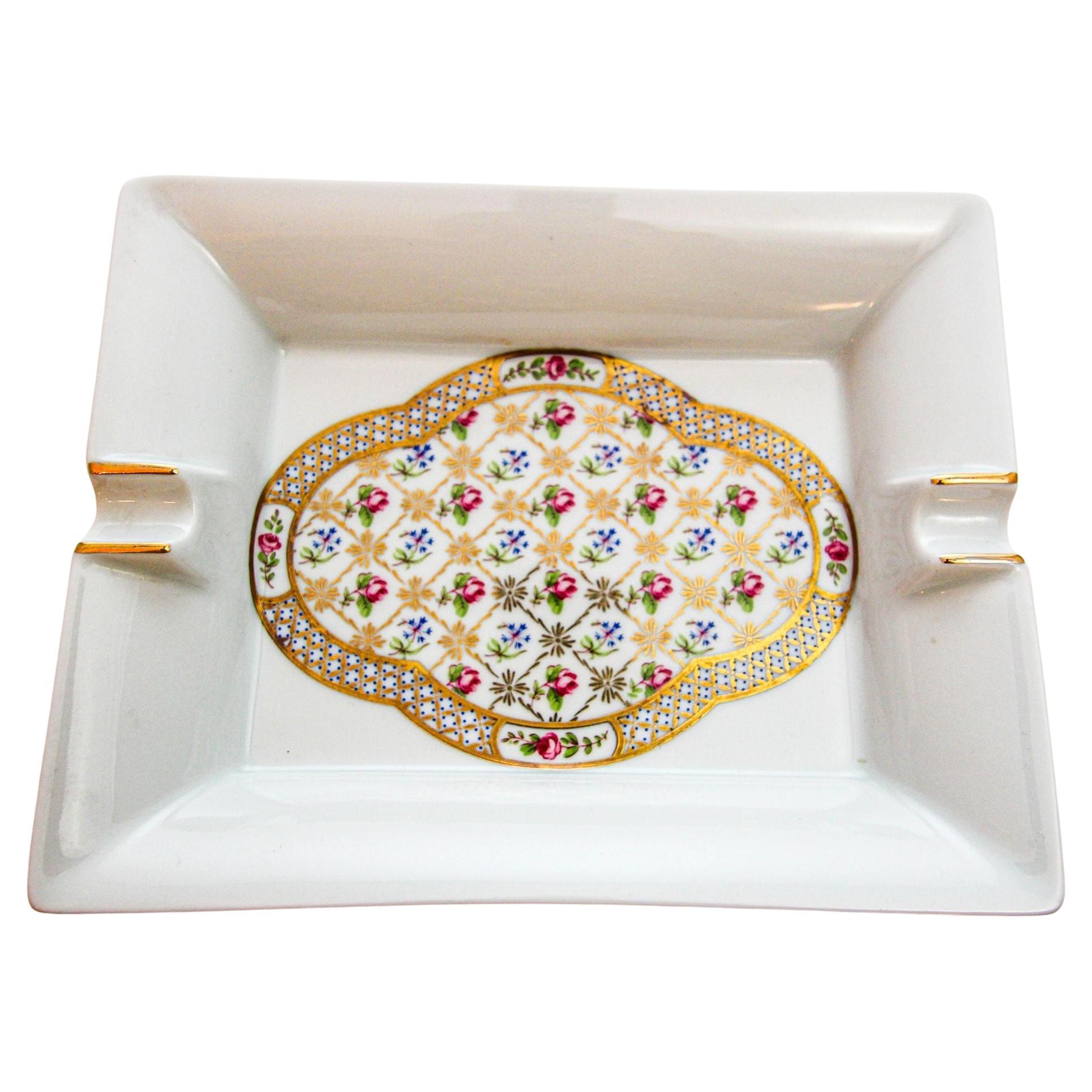 Limoges Francia Posacenere per sigari Piatto in porcellana Catchall