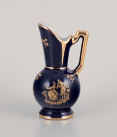 Limoges, France. Five pieces of miniature porcelain, 1970s