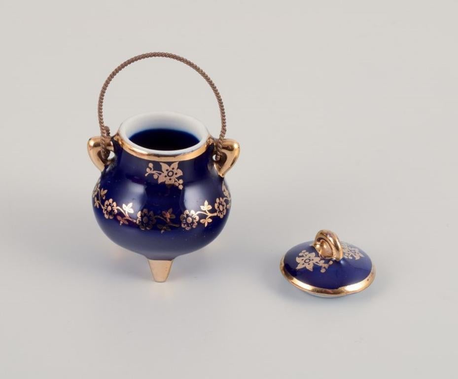 Limoges, France. Five pieces of miniature porcelain, 1970s For Sale 2