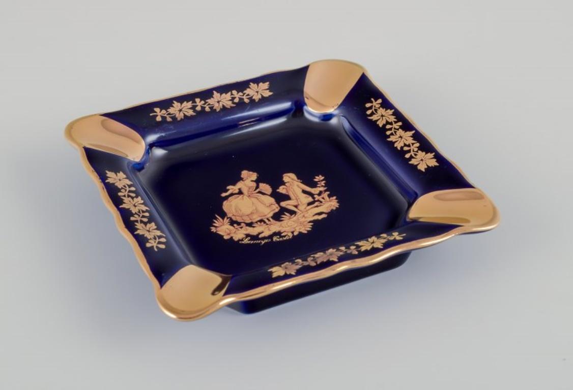 Glazed Limoges, France. Five pieces of porcelain including small trays and bowls For Sale