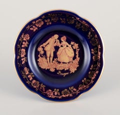 Limoges, France. Four pieces of miniature porcelain, 1970s