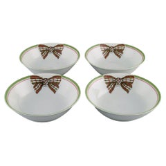 Limoges, France, Four Rare Christian Dior "Spring" Bowls in Porcelain