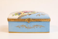 Vintage Limoges Hand Painted Porcelain Trinket Box, Artisan Style