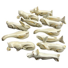 Limoges France Knife Rests, Set of 10 Animal Pieces