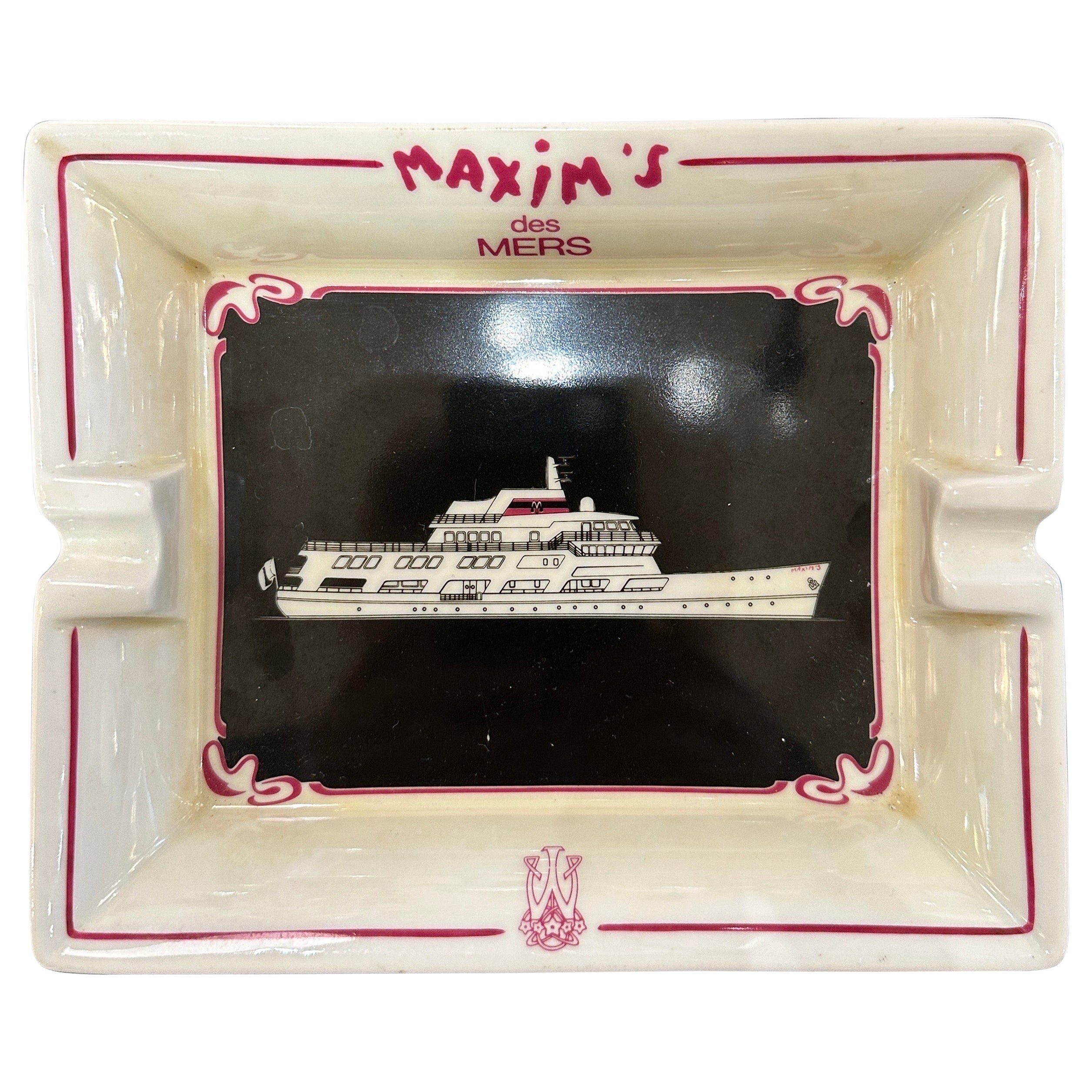 Limoges Frankreich „Maxim's des Mers“ für Pierre Cardin Vide-Poche/Aschenbecherschale im Angebot