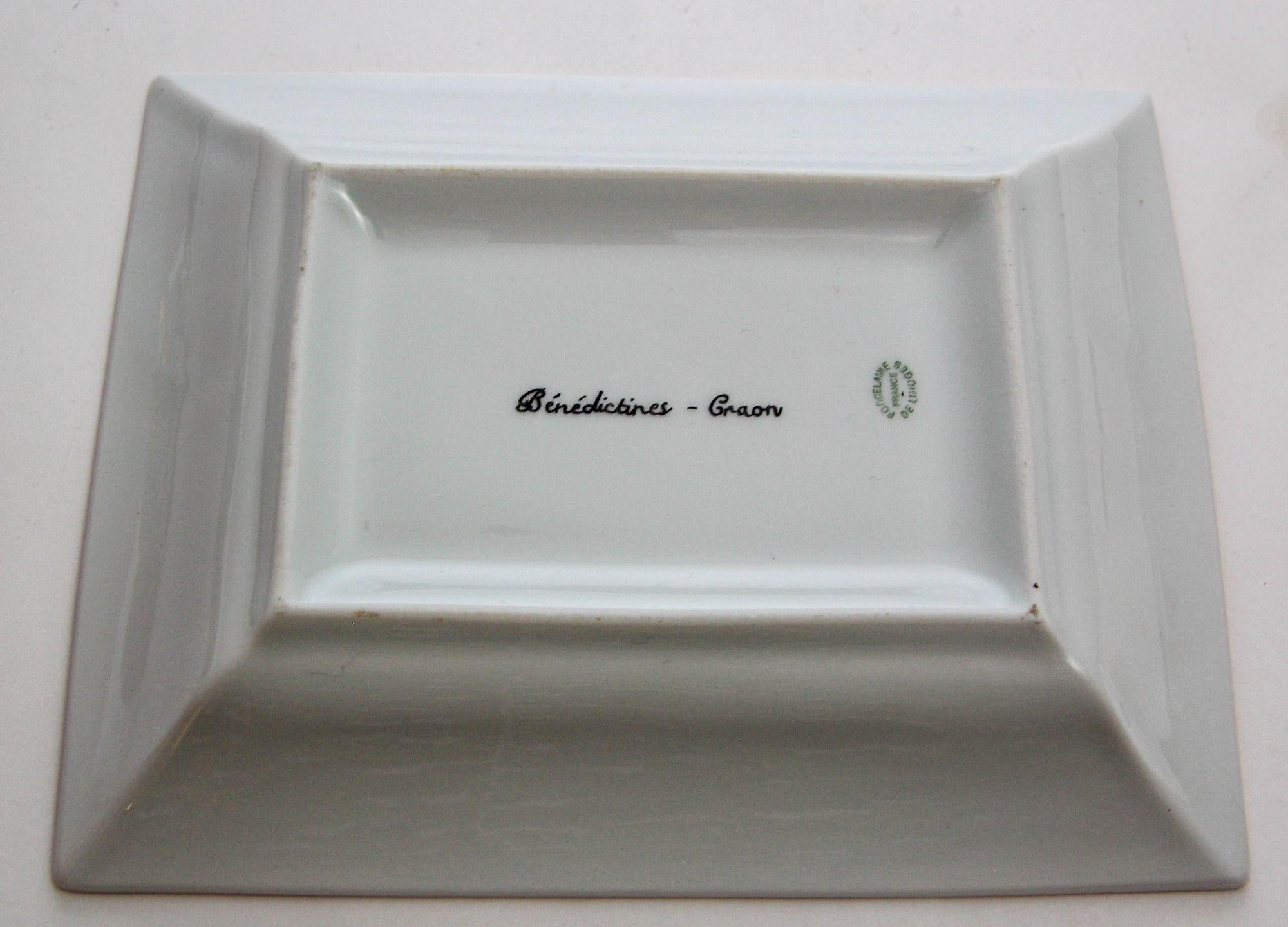 Plato de porcelana de Limoges Francia Catchall Mariposa Francés en venta