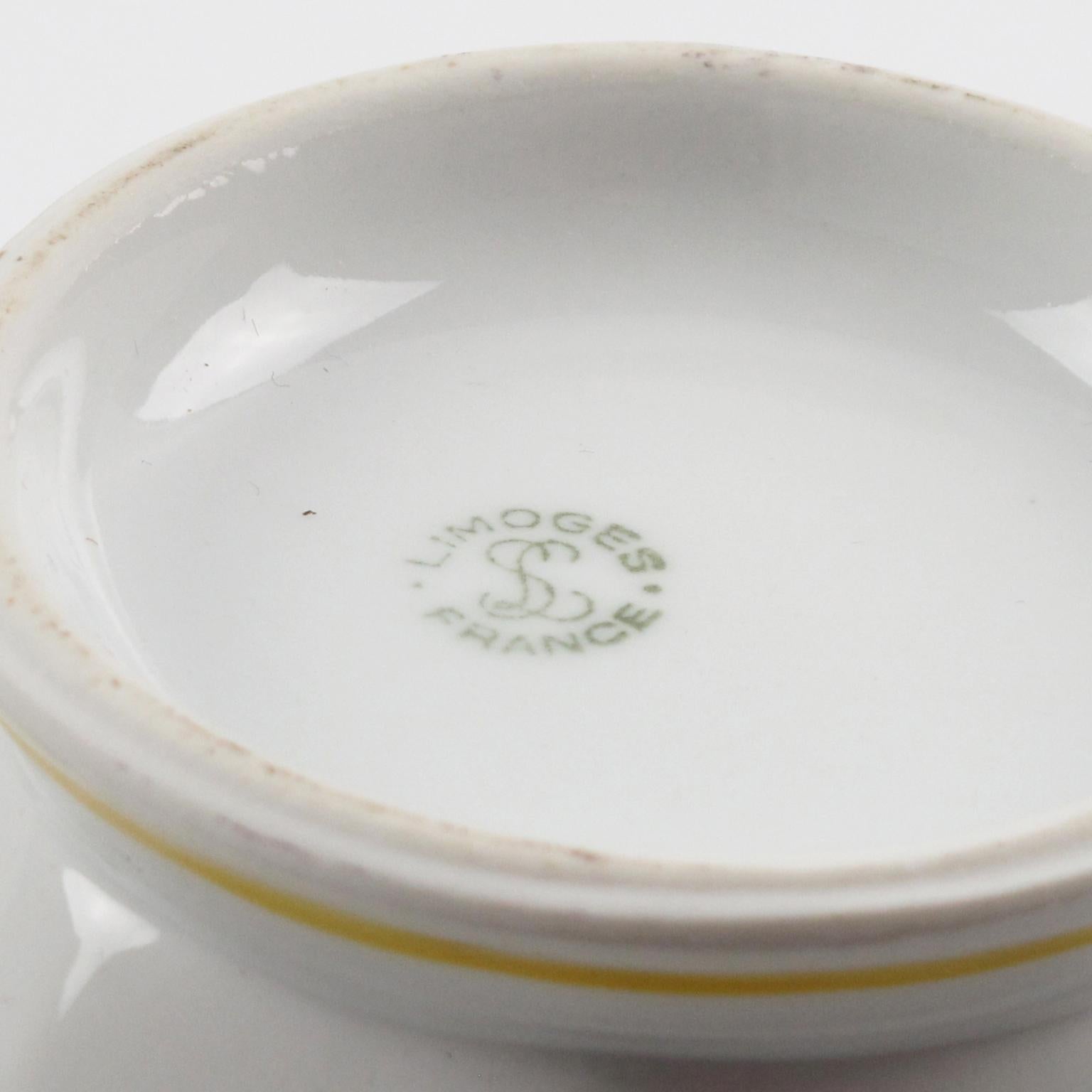 Ceramic Limoges France Porcelain Tea Coffee Set Jazz Band Design, 1960s
