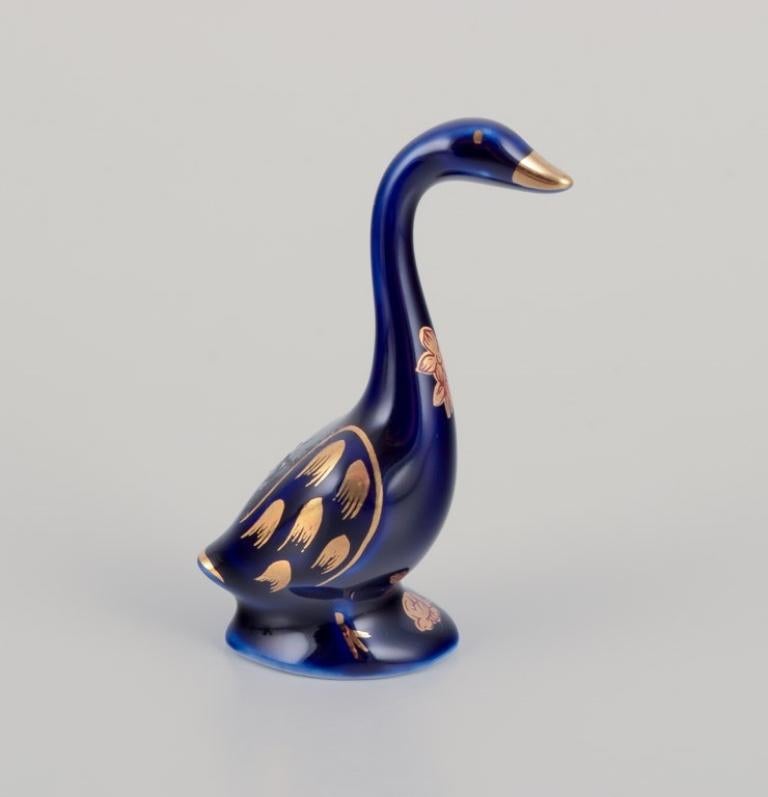Glazed Limoges, France. Six porcelain miniature animals. Approx. 1970