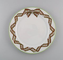 Limoges, France. Six Rare Christian Dior "Spring" Porcelain Dinner Plates