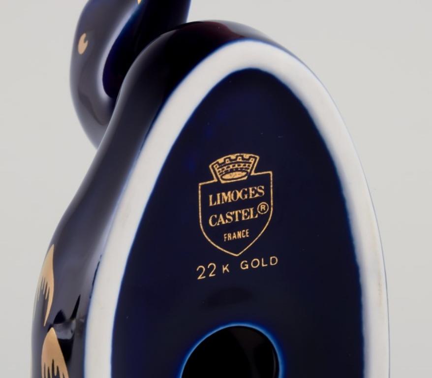 Limoges, Frankreich. Zwei Porzellankröten, verziert mit 22-karätigem Blattgold. im Angebot 3