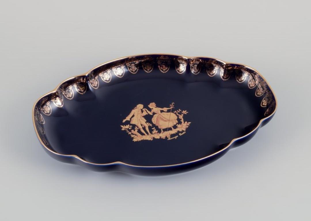 French Limoges, France. Two porcelain serving platters. Approx. 1970 For Sale
