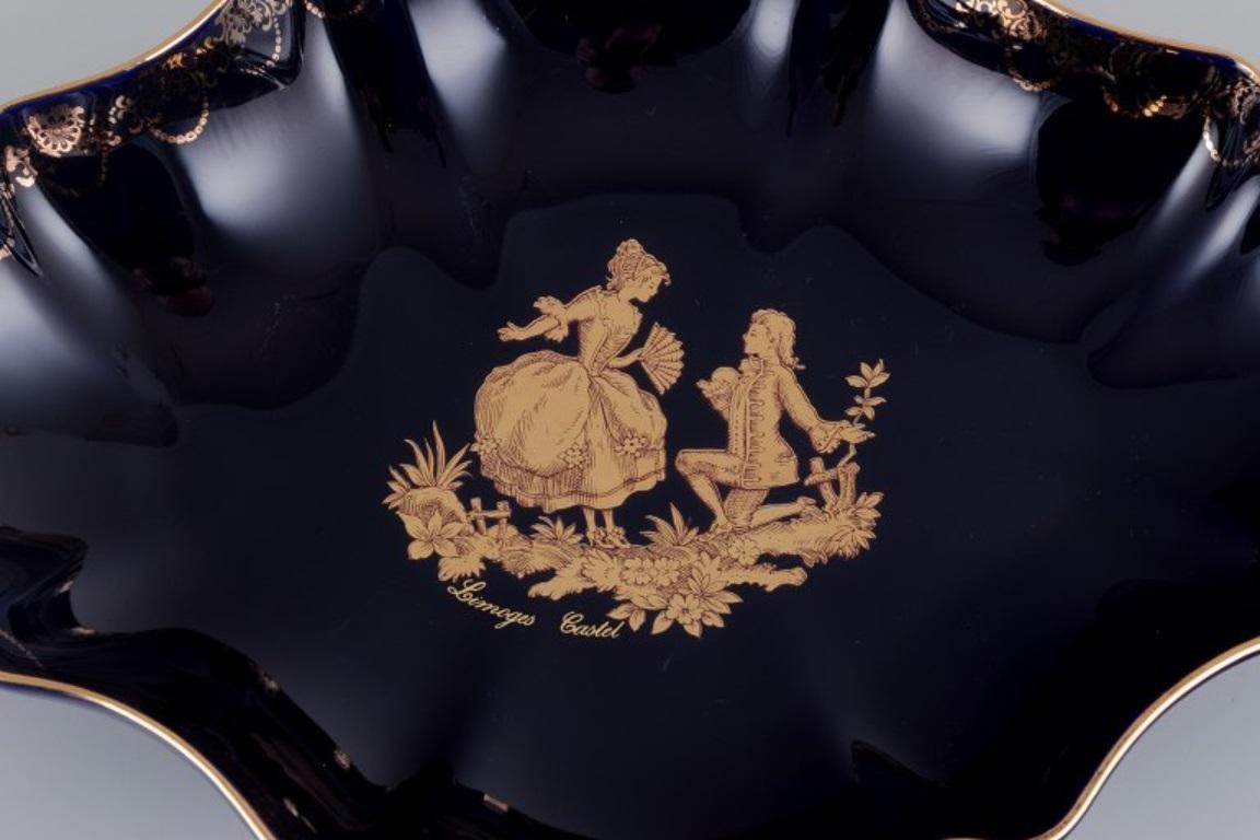 Late 20th Century Limoges, France. Two porcelain serving platters. Approx. 1970 For Sale