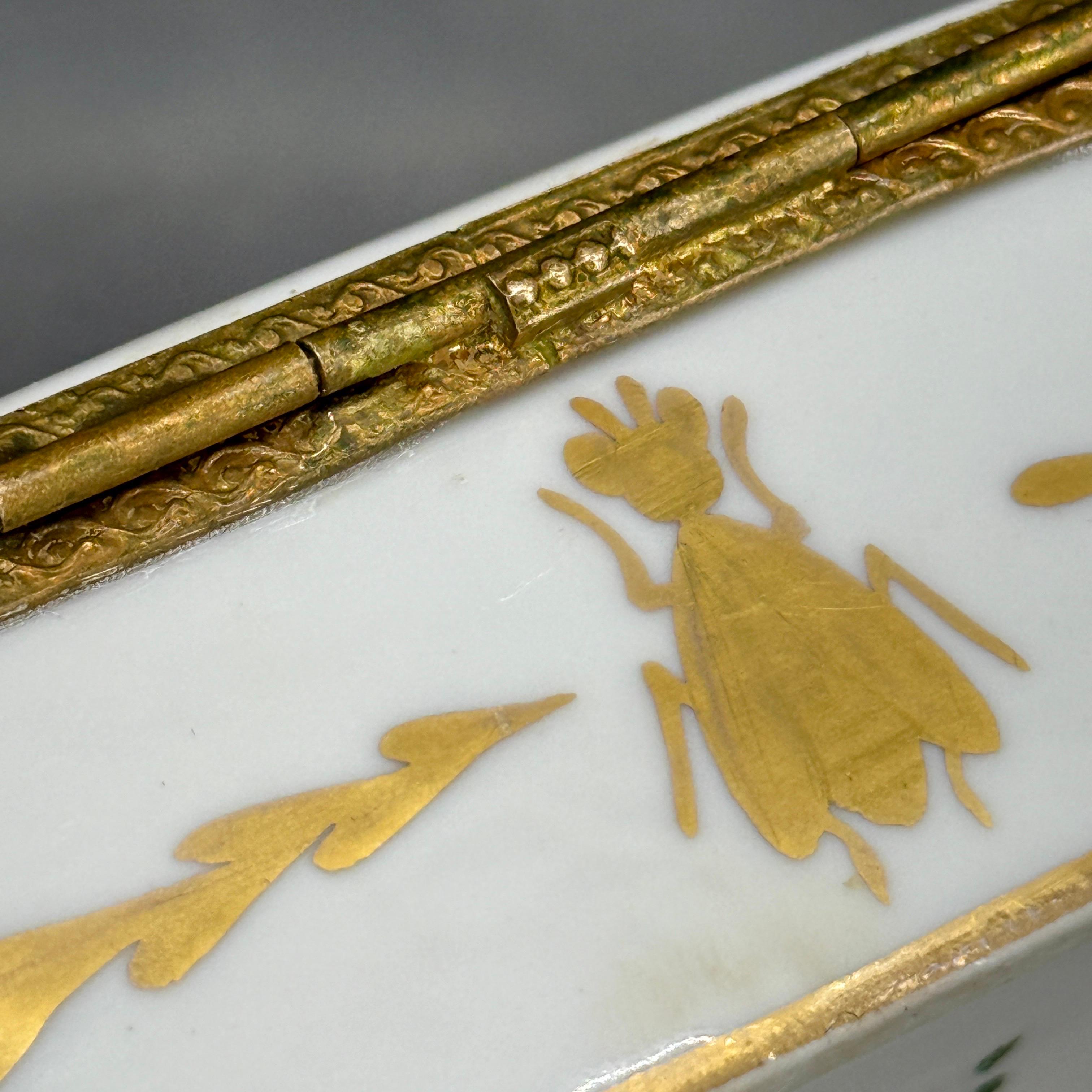 Limoges Französisch Biene Porzellan vergoldet Trinket Schmuckkästchen im Angebot 3