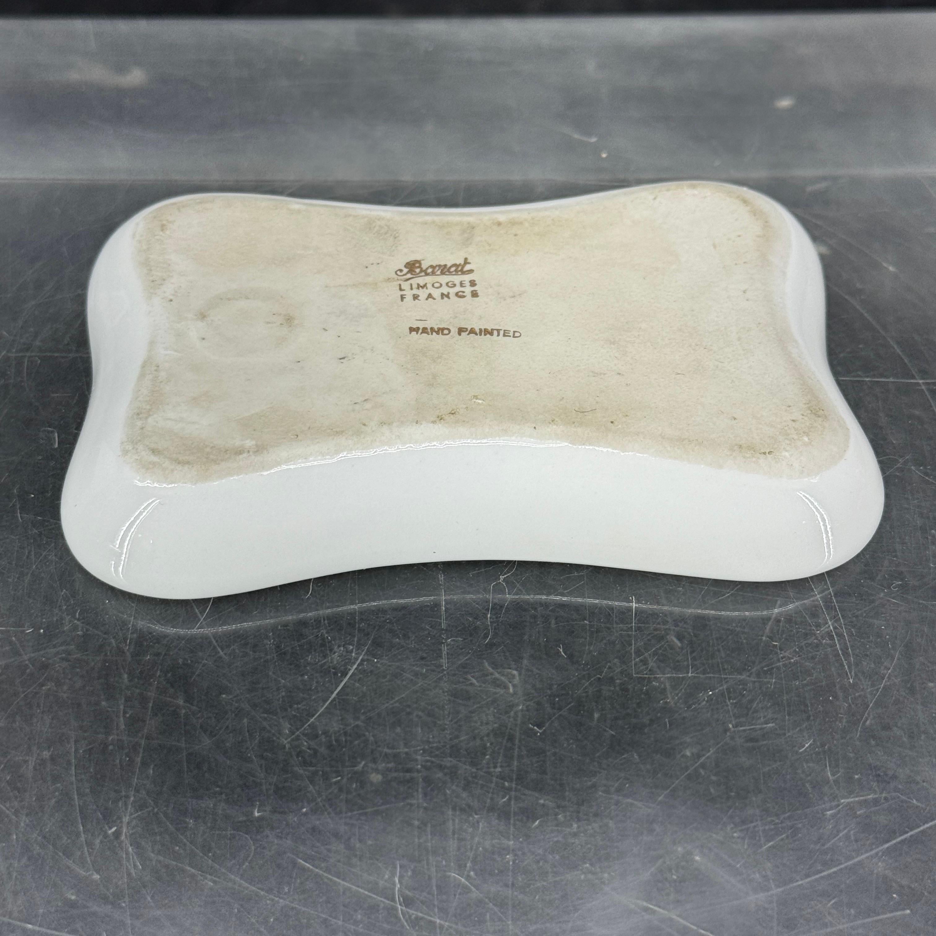 Limoges French Bee Porcelain Gilt Trinket Jewelry Tray 1