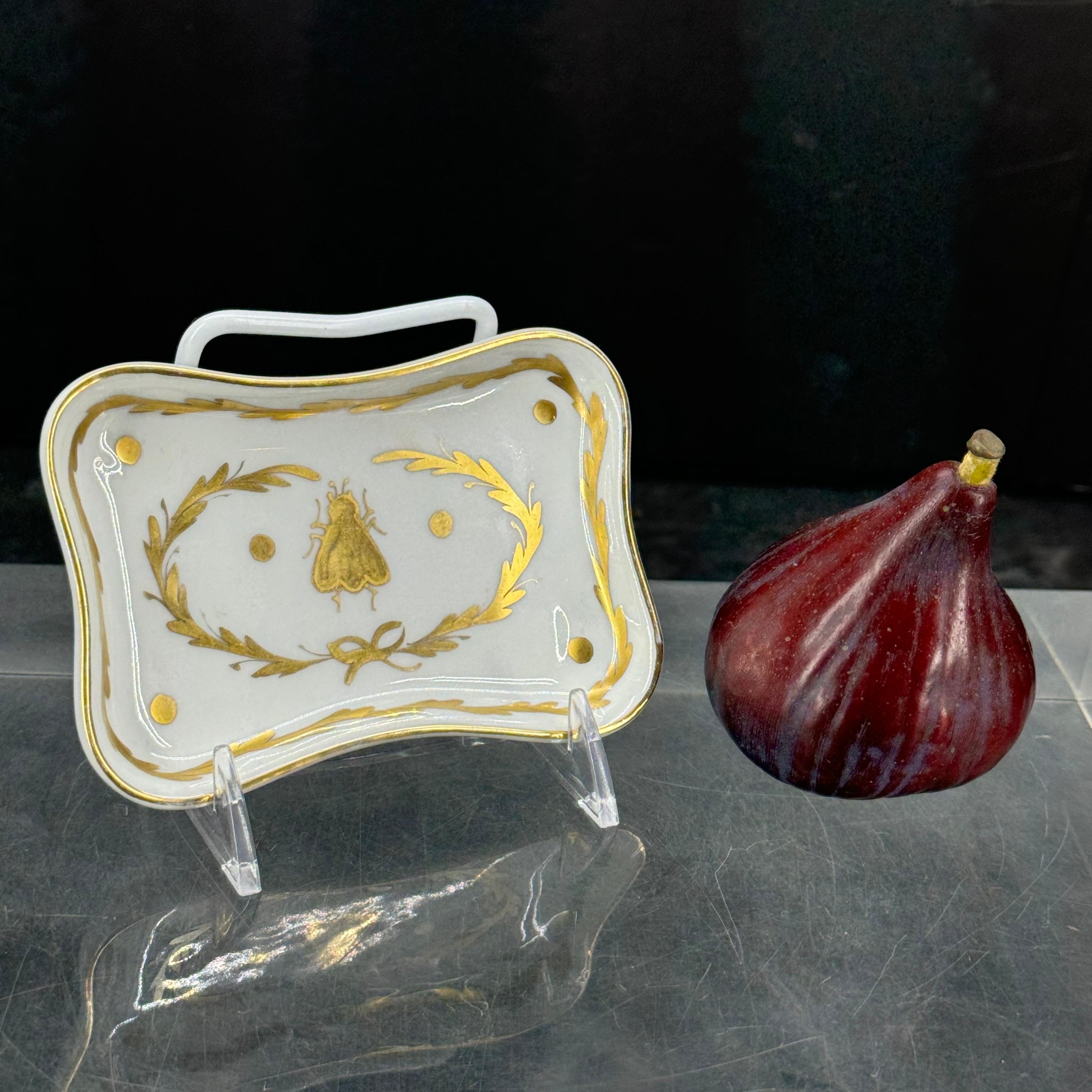 Limoges French Bee Porcelain Gilt Trinket Jewelry Tray 3