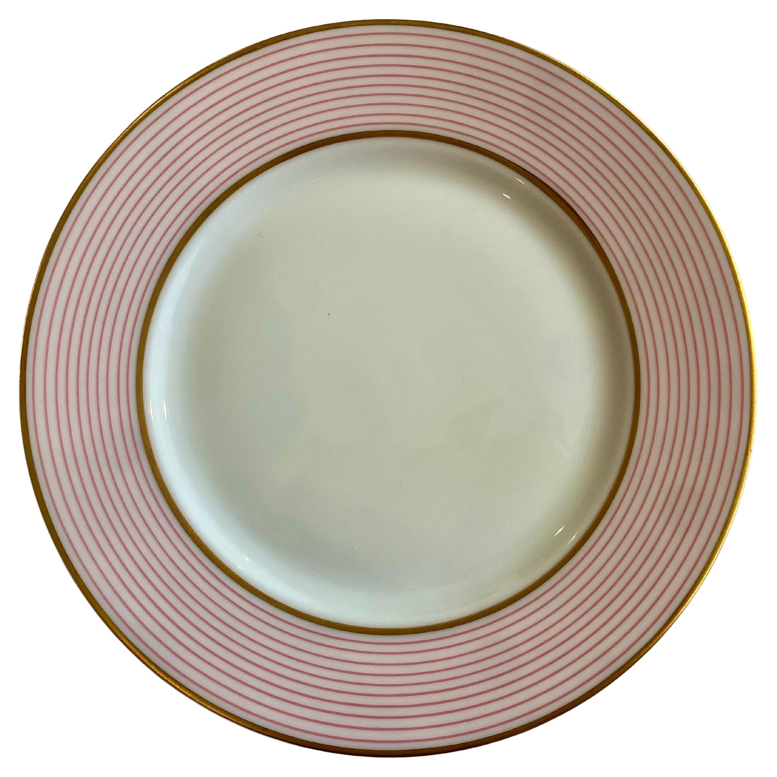 20ième siècle Limoges, Service de table français, 54 pièces, Milles Raies Rose en vente