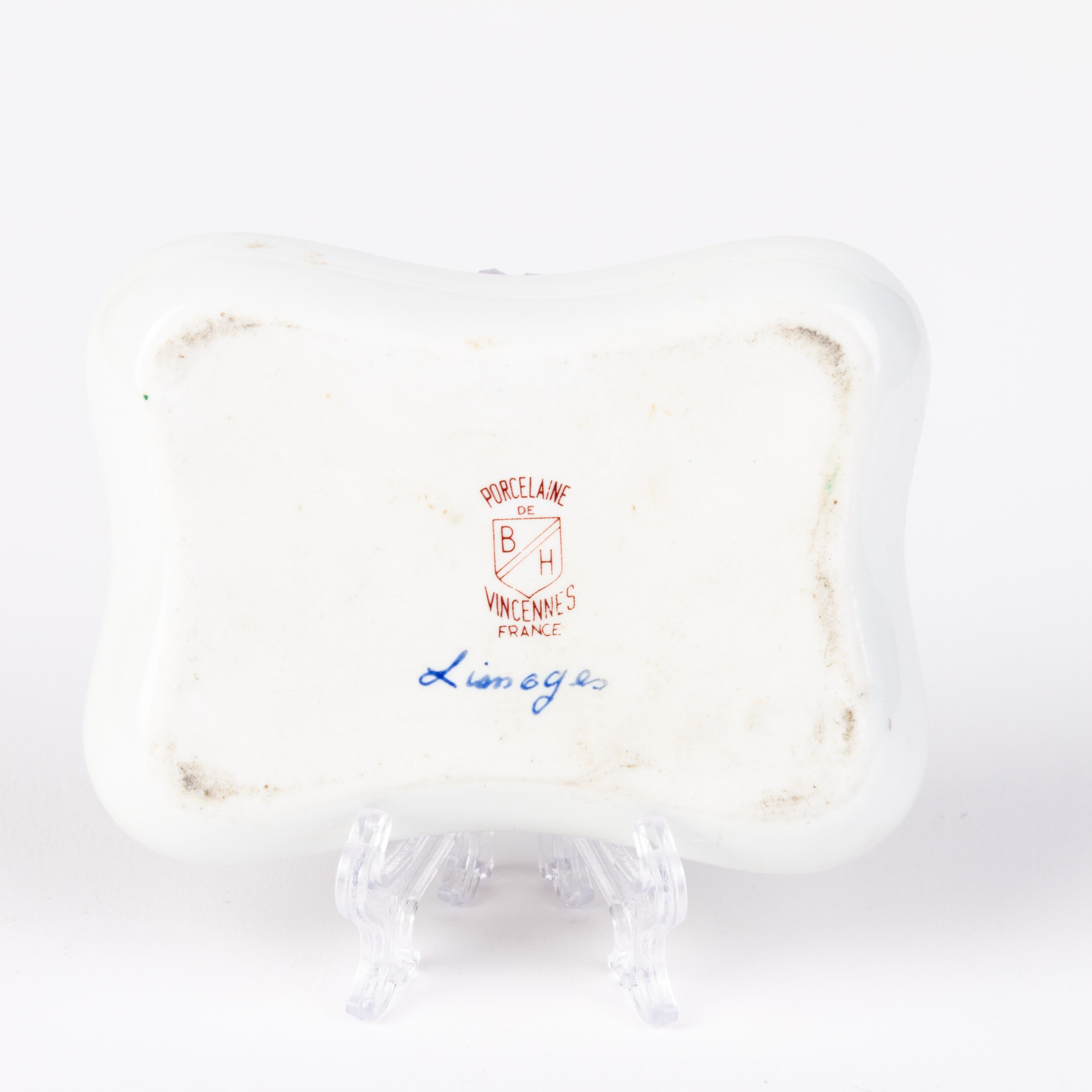 20th Century Limoges French Napoleonic Vincennes Fine Gilt Porcelain Dish Pocket Tray