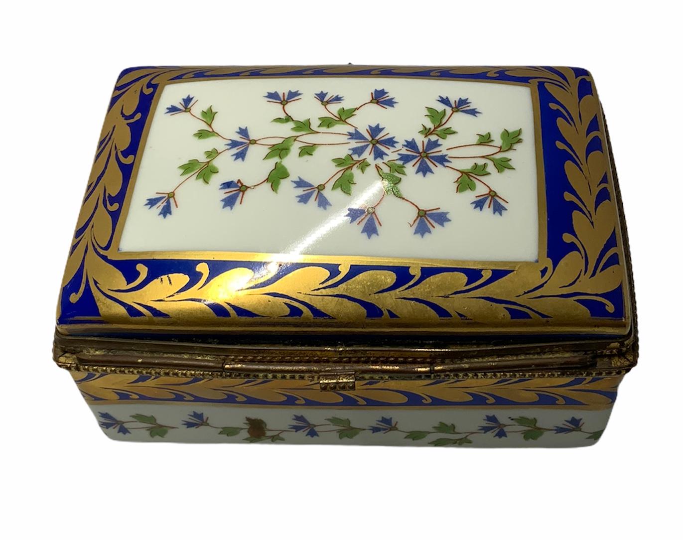 Limoges Gilt Porcelain Rectangular Box 3