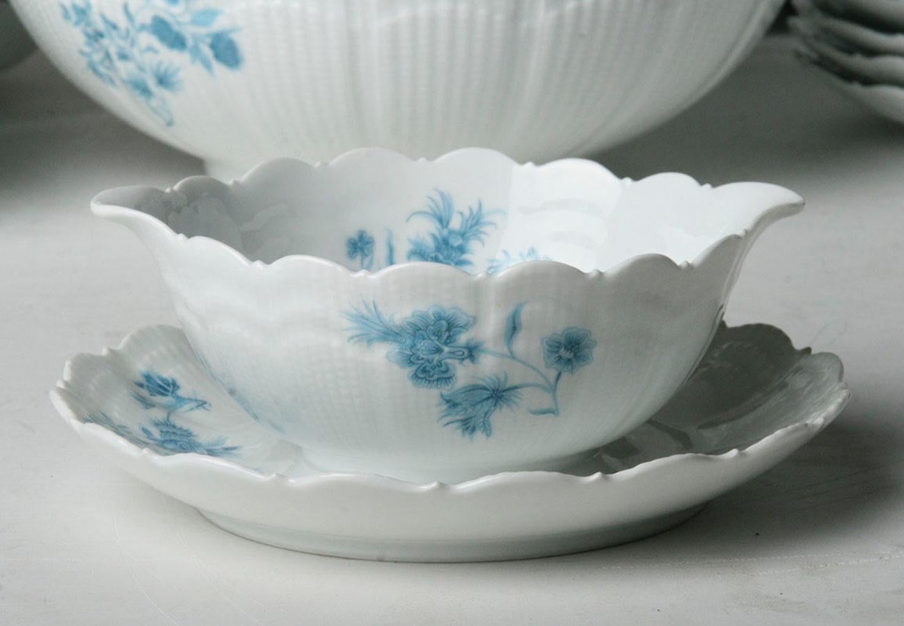 Vernissé Service Giraud de Limoges, porcelaine de France, milieu du 20e siècle