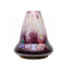 Limoges Glass Vase by Alexandre Marty: A Timeless Art Deco Masterpiece